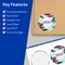 Avery TrueBlock Matte White Paper Labels, 3-1/2" diameter Round